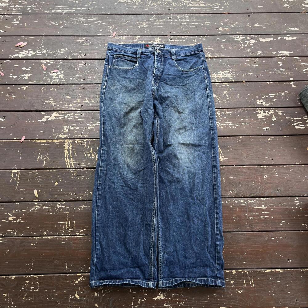 (36x32) Vintage 90s Y2K South Pole Baggy Embroidered Jeans - Picture 2 of 7